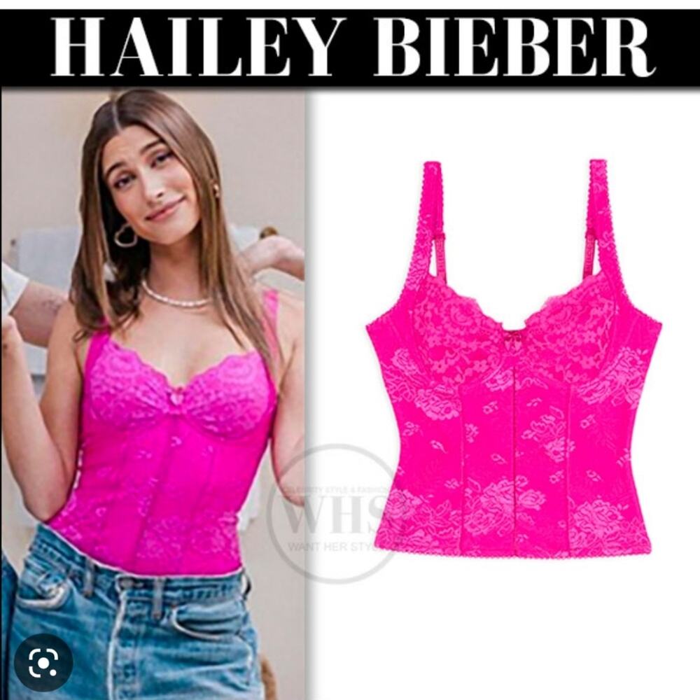 $2,150 Balenciaga Pink Lingerie Lace Scoop Back Tank Top Sz 40 - Medium